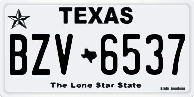 TX license plate BZV6537