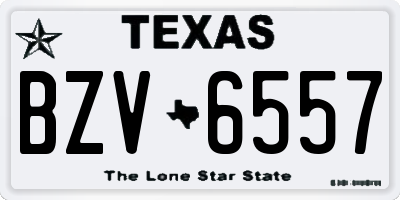 TX license plate BZV6557