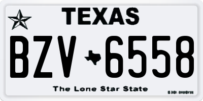 TX license plate BZV6558