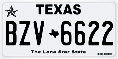 TX license plate BZV6622