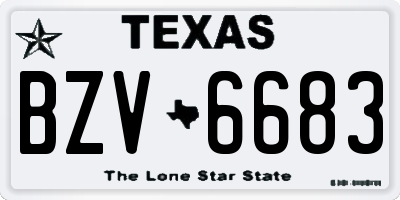 TX license plate BZV6683