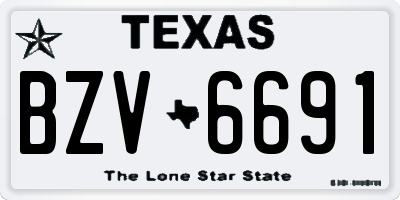 TX license plate BZV6691