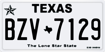TX license plate BZV7129