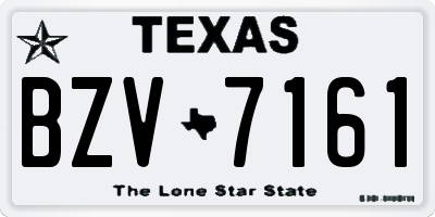 TX license plate BZV7161
