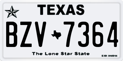 TX license plate BZV7364