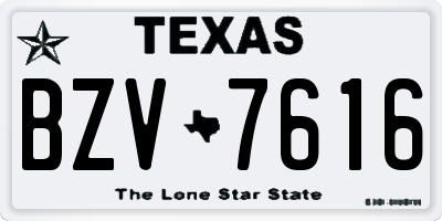 TX license plate BZV7616
