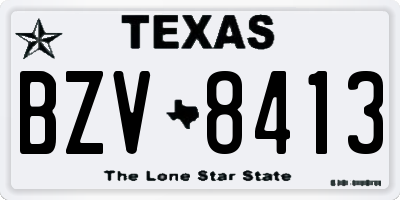 TX license plate BZV8413