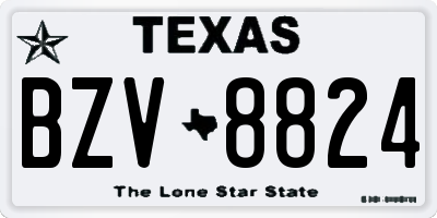 TX license plate BZV8824