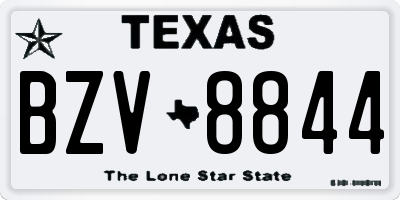 TX license plate BZV8844