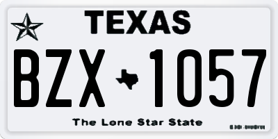 TX license plate BZX1057