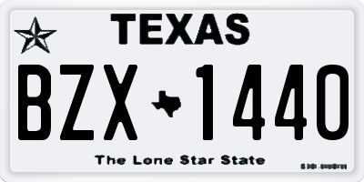 TX license plate BZX1440