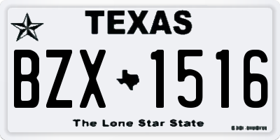 TX license plate BZX1516