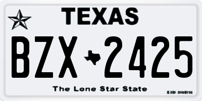 TX license plate BZX2425