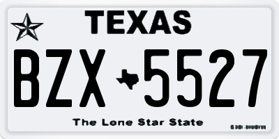 TX license plate BZX5527