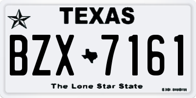 TX license plate BZX7161