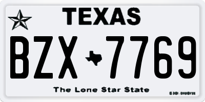 TX license plate BZX7769