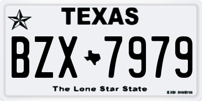 TX license plate BZX7979
