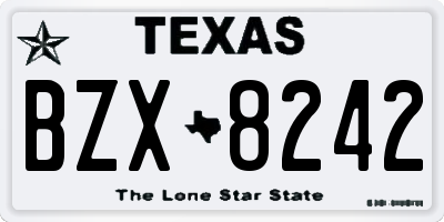 TX license plate BZX8242