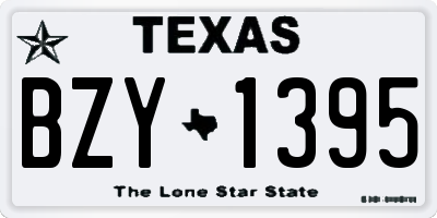 TX license plate BZY1395