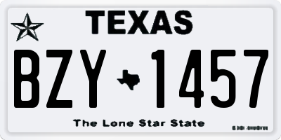 TX license plate BZY1457