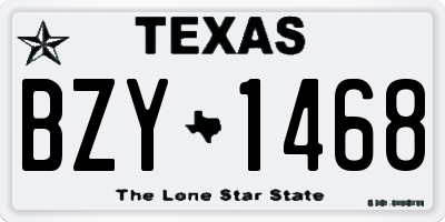 TX license plate BZY1468