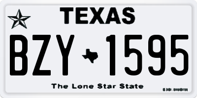 TX license plate BZY1595