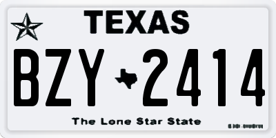 TX license plate BZY2414