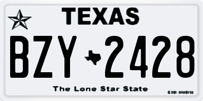 TX license plate BZY2428