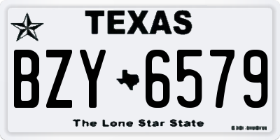 TX license plate BZY6579