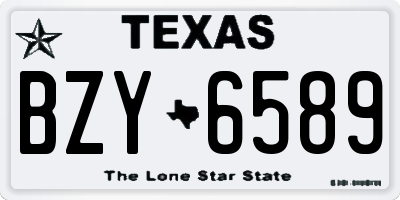 TX license plate BZY6589