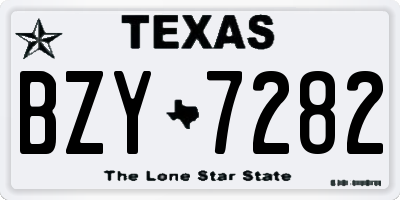 TX license plate BZY7282