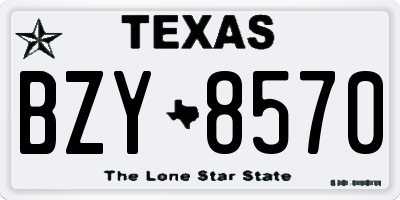 TX license plate BZY8570