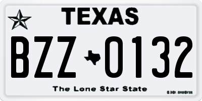 TX license plate BZZ0132