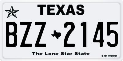 TX license plate BZZ2145