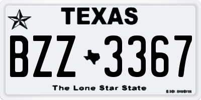 TX license plate BZZ3367