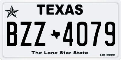 TX license plate BZZ4079