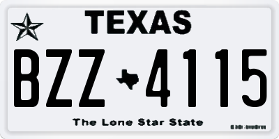 TX license plate BZZ4115
