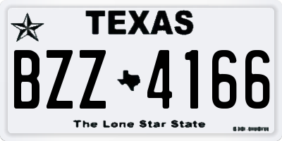 TX license plate BZZ4166