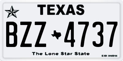 TX license plate BZZ4737