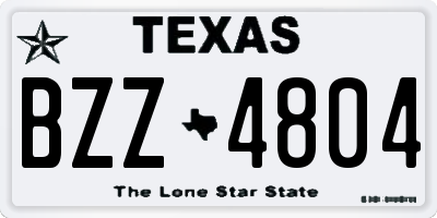 TX license plate BZZ4804