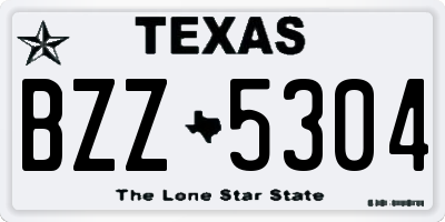 TX license plate BZZ5304