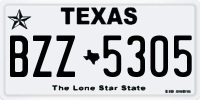 TX license plate BZZ5305