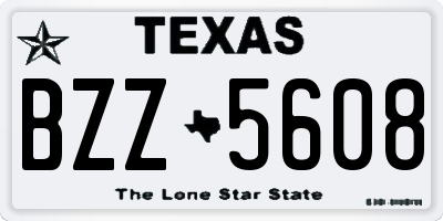 TX license plate BZZ5608