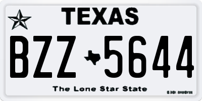 TX license plate BZZ5644