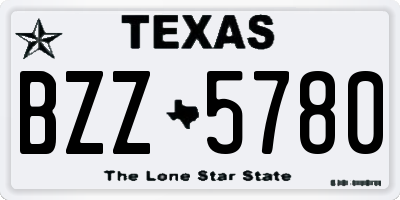 TX license plate BZZ5780