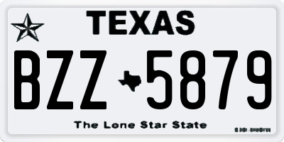 TX license plate BZZ5879