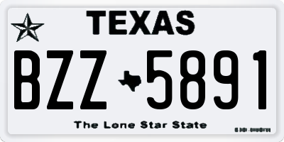TX license plate BZZ5891