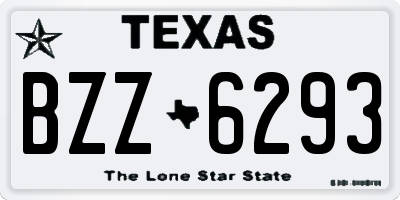 TX license plate BZZ6293