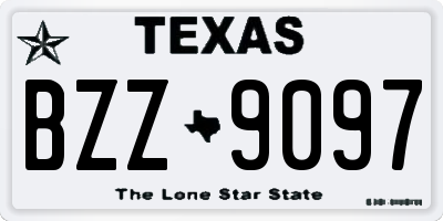 TX license plate BZZ9097