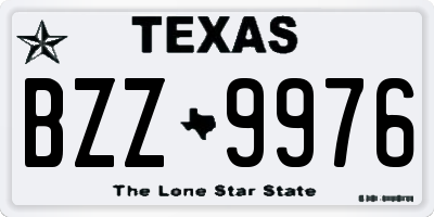 TX license plate BZZ9976
